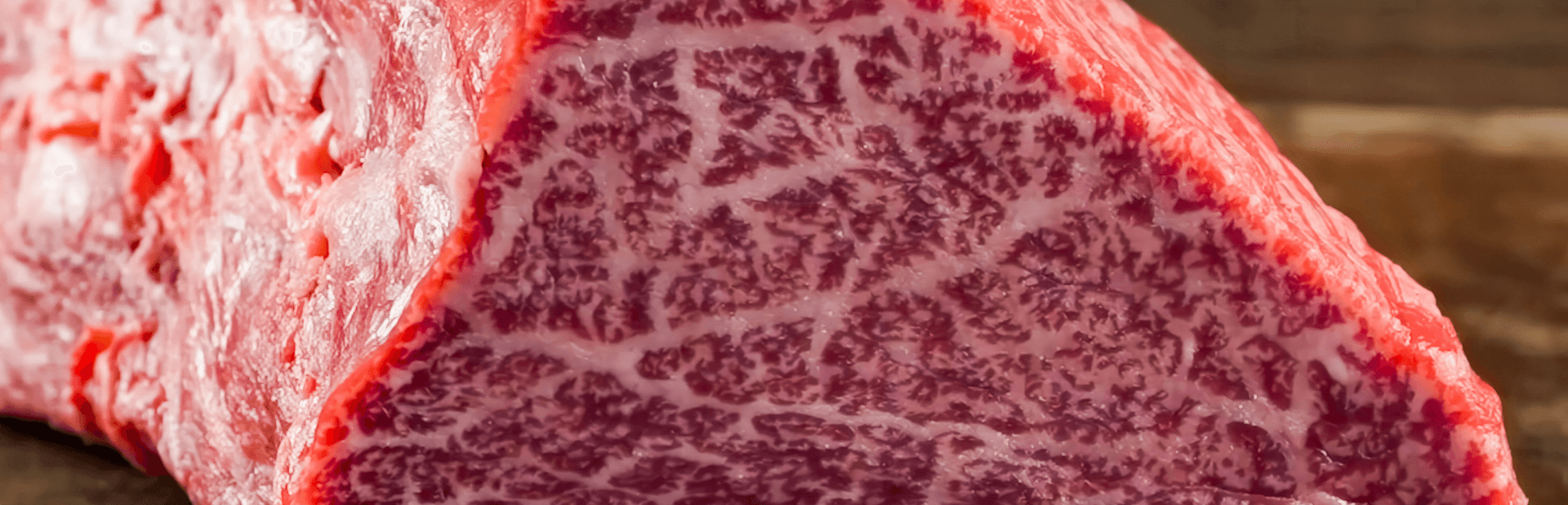 japanese wagyu beef raw meat steak on wooden board
